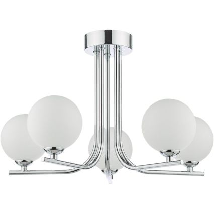 Där Lighting CRA5450-02 - CRADLE kroonluchter aan stang, 5xG9/25W/230V, glanzend chroom