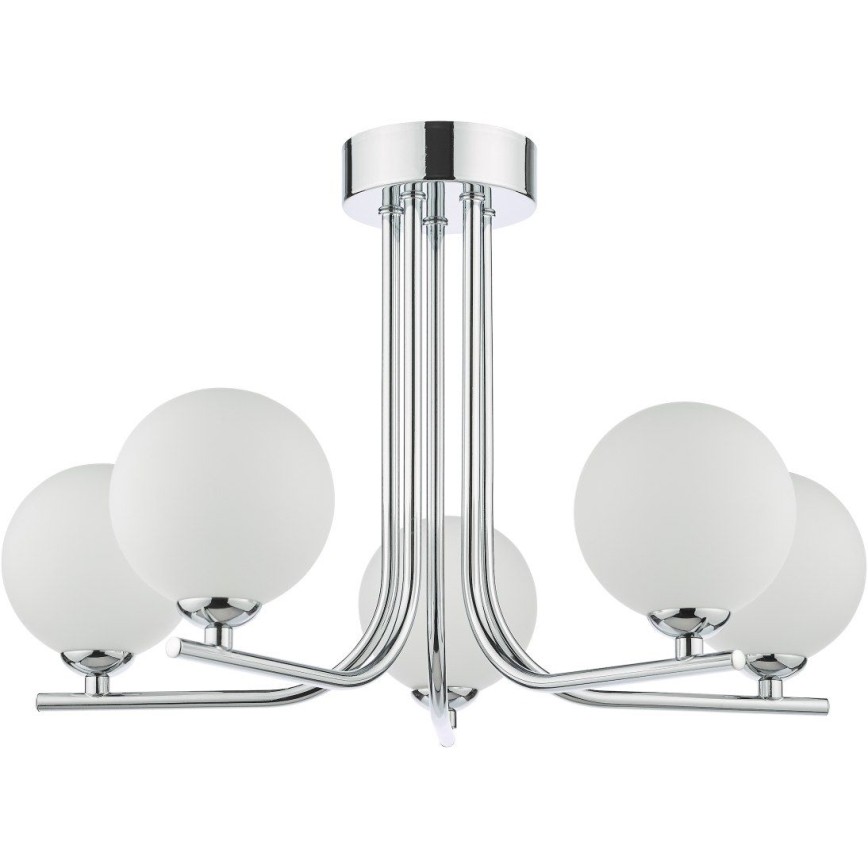 Där Lighting CRA5450-02 - CRADLE kroonluchter aan stang, 5xG9/25W/230V, glanzend chroom