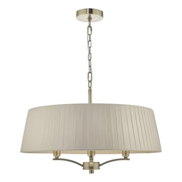 Där Lighting CRI0429 - Kroonluchter CRISTIN aan ketting 4xE14/40W/230V messing/taupe