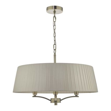 Där Lighting CRI0429 - Kroonluchter CRISTIN aan ketting 4xE14/40W/230V messing/taupe
