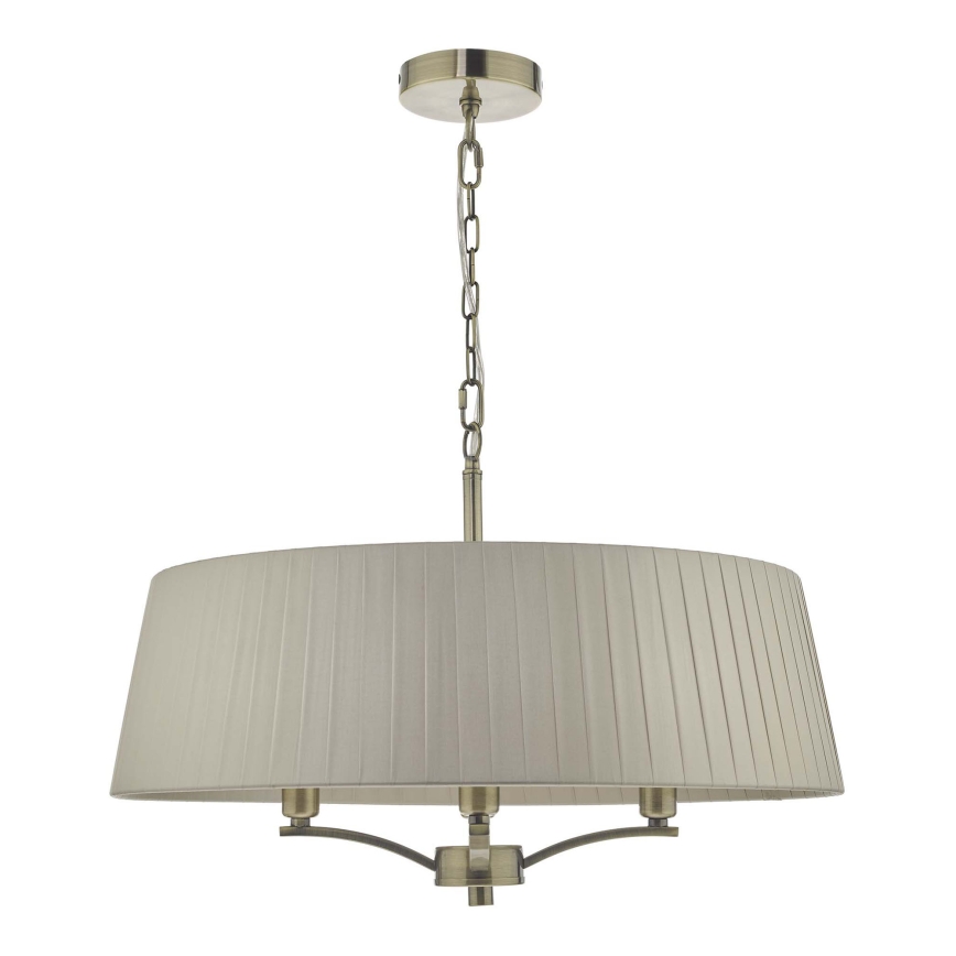 Där Lighting CRI0429 - Kroonluchter CRISTIN aan ketting 4xE14/40W/230V messing/taupe