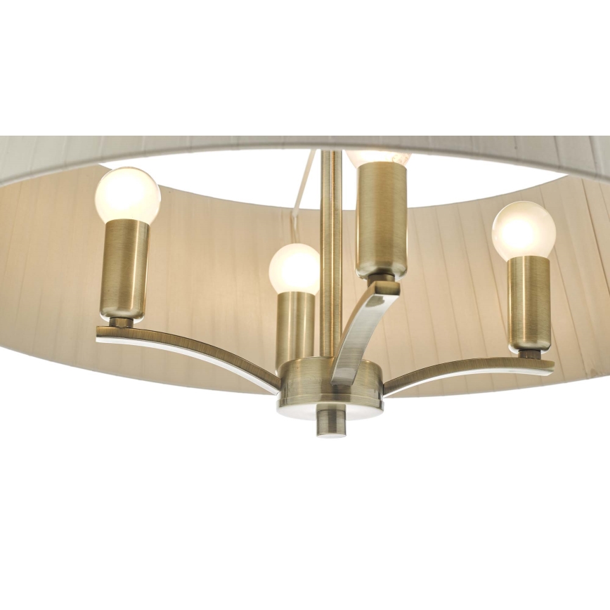 Där Lighting CRI0429 - Kroonluchter CRISTIN aan ketting 4xE14/40W/230V messing/taupe