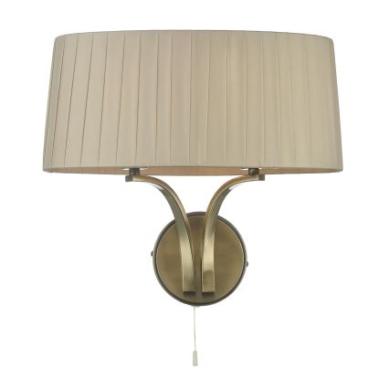Där Lighting CRI0929 - Wandlamp CRISTIN 2xE14/40W/230V messing/taupe
