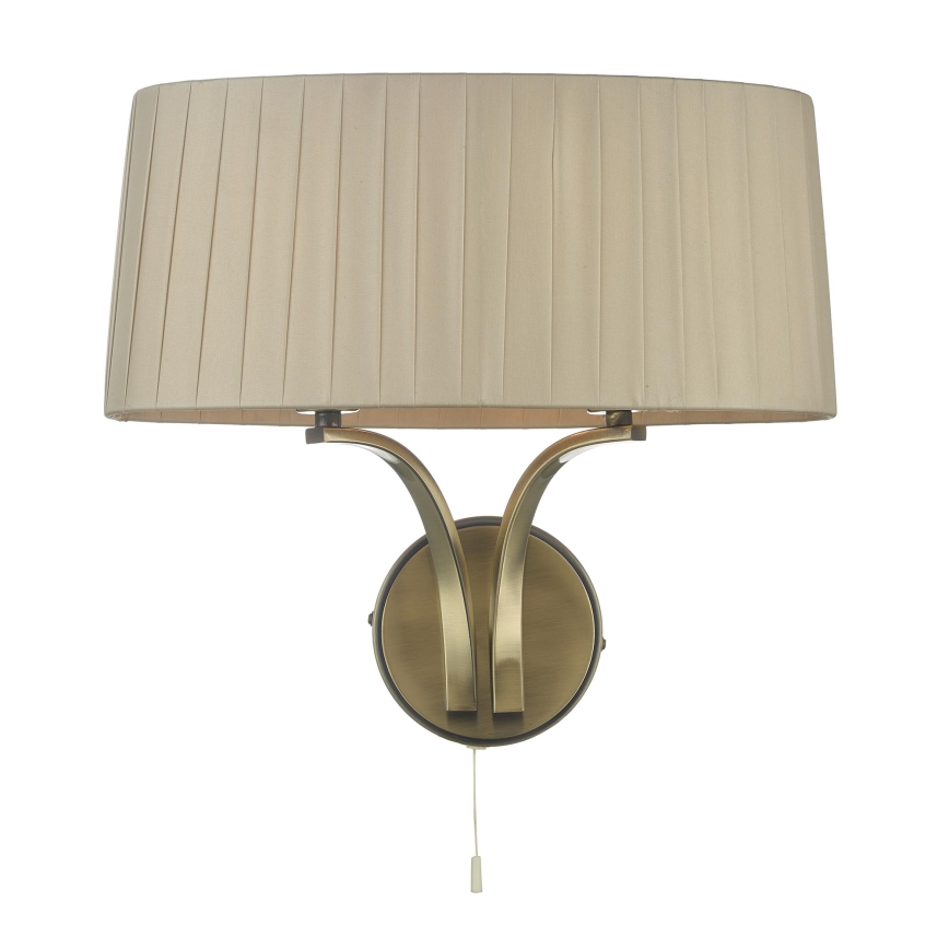 Där Lighting CRI0929 - Wandlamp CRISTIN 2xE14/40W/230V messing/taupe