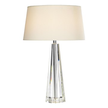 Där Lighting CYP4208 - Tafellamp CYPRUS 1xE27/60W/230V crème/helder