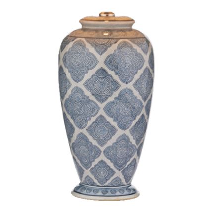 Där Lighting ELY4223 - Tafellamp ELY 1xE27/60W/230V blauw