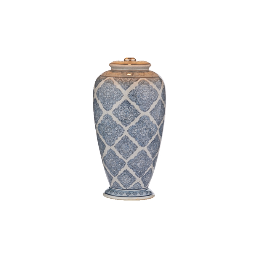 Där Lighting ELY4223 - Tafellamp ELY 1xE27/60W/230V blauw