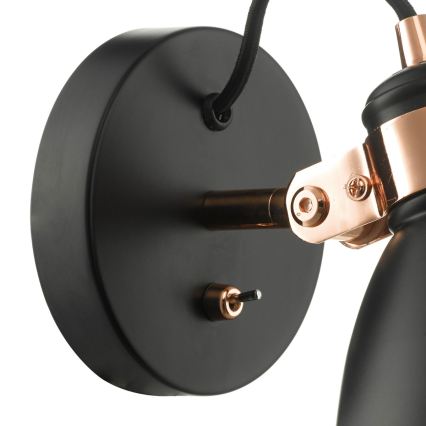 Där Lighting FRE0722 - Wandspot FREDERICK 1xE14/40W/230V zwart