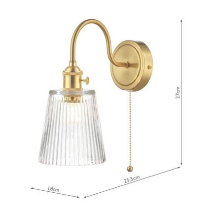 Där Lighting HAD0740-05 - Wandlamp HADANO 1xE14/40W/230V goudkleurig