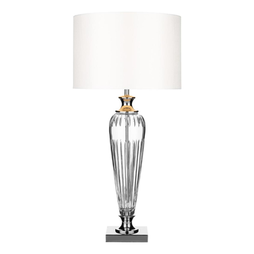 Där Lighting HIN4208 - Tafellamp HINTON 1xE27/60W/230V wit/glanzend chroom