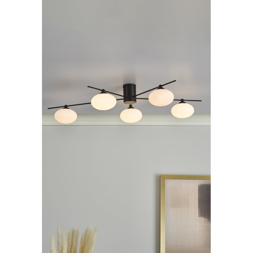 Där Lighting JAS5422 - Opbouwlamp JASPER 5xG9/25W/230V zwart