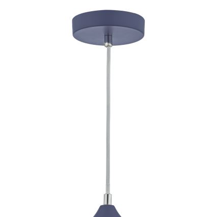 Där Lighting KAE0123 - Hanglamp KAELAN aan kabel, 1xE27/60W/230V, blauw