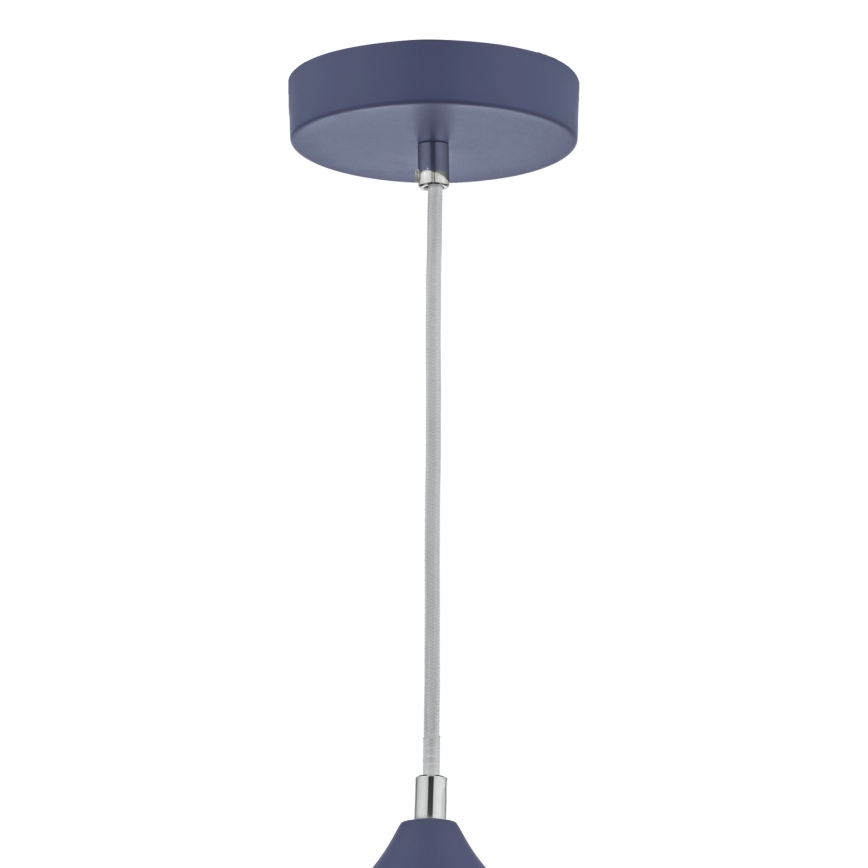 Där Lighting KAE0123 - Hanglamp KAELAN aan kabel, 1xE27/60W/230V, blauw