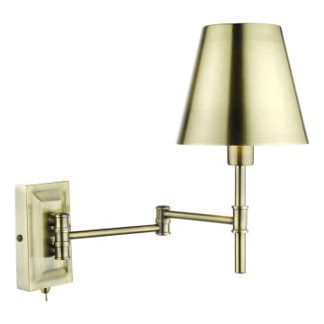 Där Lighting KEN0775 - Flexibele wandlamp KENSINGTON 1xE14/25W/230V messing