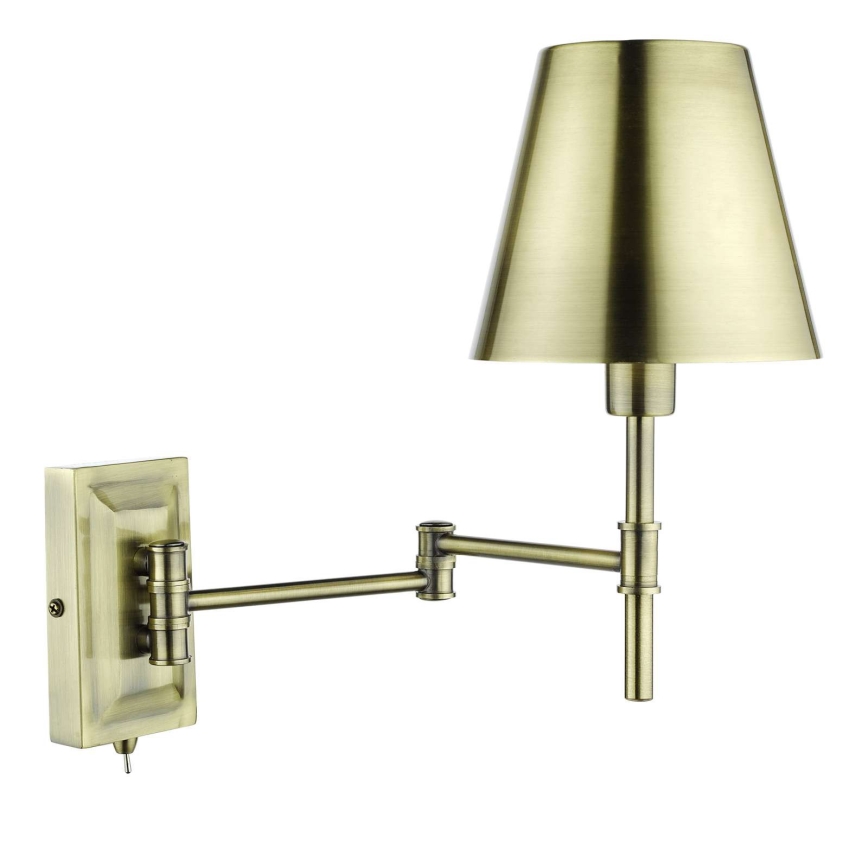 Där Lighting KEN0775 - Flexibele wandlamp KENSINGTON 1xE14/25W/230V messing