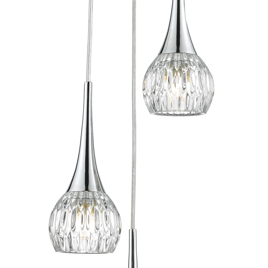 Där Lighting LYA0350 - LYALL hanglamp aan kabel 3xG9/40W/230V glanzend chroom