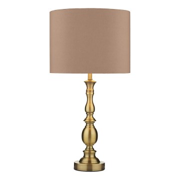 Där Lighting MAD4275 - Tafellamp MADRID 1xE27/60W/230V bruin/messing