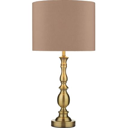 Där Lighting MAD4275 - Tafellamp MADRID 1xE27/60W/230V bruin/messing