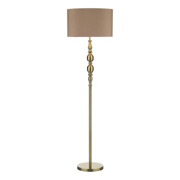 Där Lighting MAD4975 - Vloerlamp MADRID 1xE27/60W/230V bruin/messing