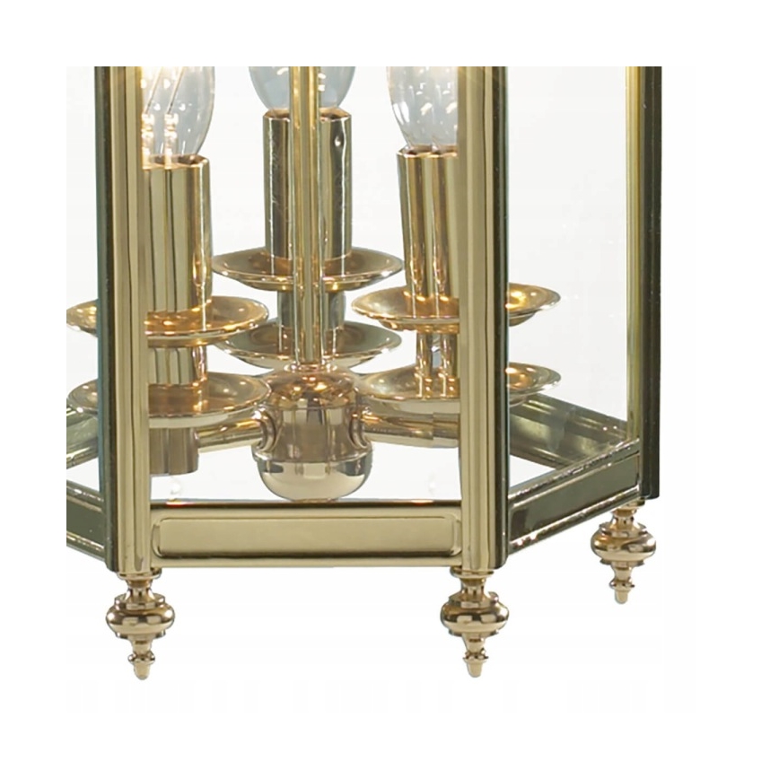 Där Lighting MOO0340 - MOORGATE kroonluchter aan ketting 3xE14/60W/230V, messing