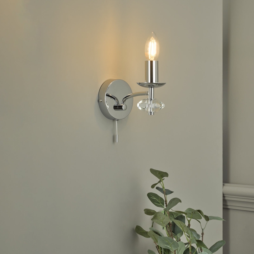 Där Lighting OLE0750 - Wandlamp OLEANA 1xE14/40W/230V glanzend chroom