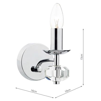 Där Lighting OLE0750 - Wandlamp OLEANA 1xE14/40W/230V glanzend chroom
