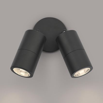Där Lighting ORT0922 - ORTEGA LED buitenwandspot 2xGU10/5W/230V IP65 zwart