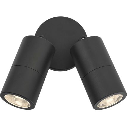 Där Lighting ORT0922 - ORTEGA LED buitenwandspot 2xGU10/5W/230V IP65 zwart
