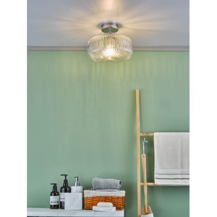 Där Lighting RIV5208 - RIVA opbouwplafondlamp voor badkamer 1xE27/60W/230V IP44 glanzend chroom