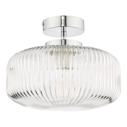 Där Lighting RIV5208 - RIVA opbouwplafondlamp voor badkamer 1xE27/60W/230V IP44 glanzend chroom