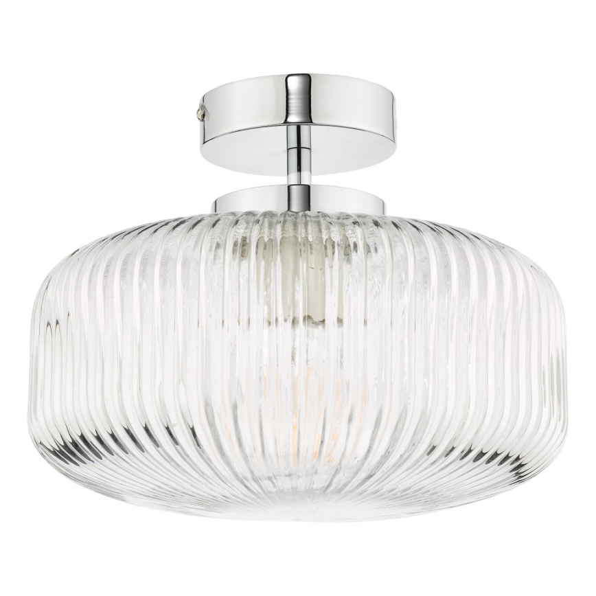 Där Lighting RIV5208 - RIVA opbouwplafondlamp voor badkamer 1xE27/60W/230V IP44 glanzend chroom