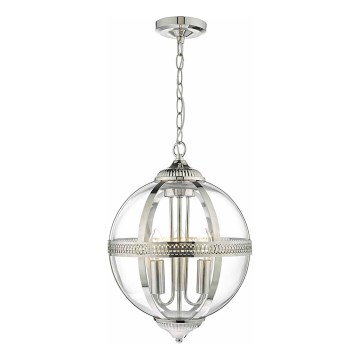 Där Lighting VAN0338 - Kroonluchter met ketting VANESSA 3xE14/40W/230V glanzend chroom