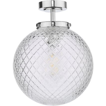 Där Lighting WAY0150 - Badkamer plafondlamp WAYNE 1xE27/40W/230V IP44 Ø 25 cm glanzend chroom