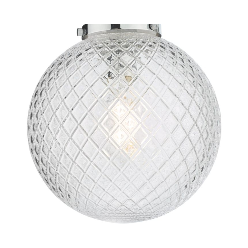Där Lighting WAY0150 - Badkamer plafondlamp WAYNE 1xE27/40W/230V IP44 Ø 25 cm glanzend chroom