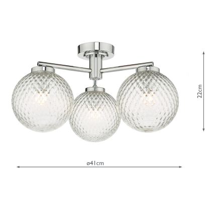 Där Lighting WAY5350 - Badkamer opbouwkroonluchter WAYNE 3xG9/3W/230V IP44 glanzend chroom
