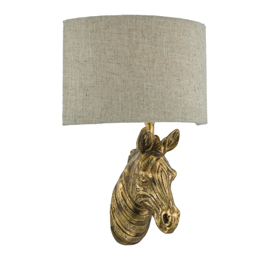 Där Lighting ABB0735 - Wandlamp ABBY 1xE14/40W/230V linnen/goud