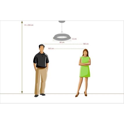 De Markt - LED Hanglamp aan draad TECHNO LED/40W/230V
