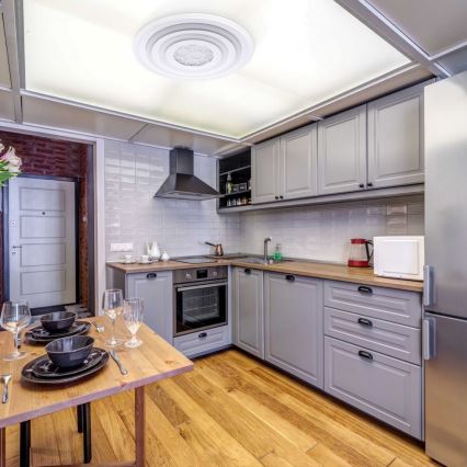 De Markt - LED Plafondlamp dimbaar PLATTING LED/6W/230V + afstandsbediening