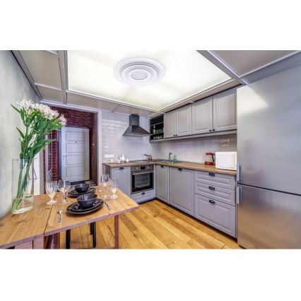 De Markt - LED Plafondlamp dimbaar PLATTING LED/6W/230V + afstandsbediening