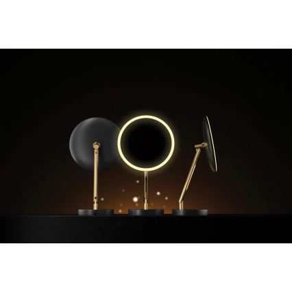 Deante ADI_Z812 - LED-oplaadbare cosmetische badkamerspiegel SILIA LED/5V 5000 mAh 2700-6500K IP44