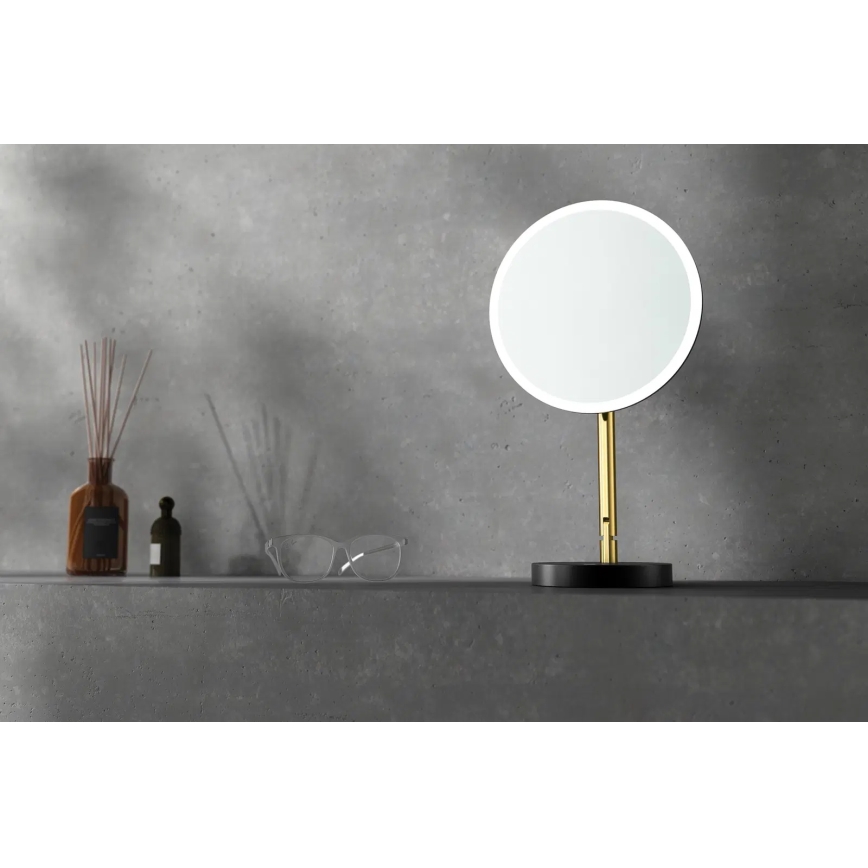 Deante ADI_Z812 - LED-oplaadbare cosmetische badkamerspiegel SILIA LED/5V 5000 mAh 2700-6500K IP44