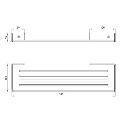 Deante ADM_A511 - Wandplank voor badkamer MOKKO wit