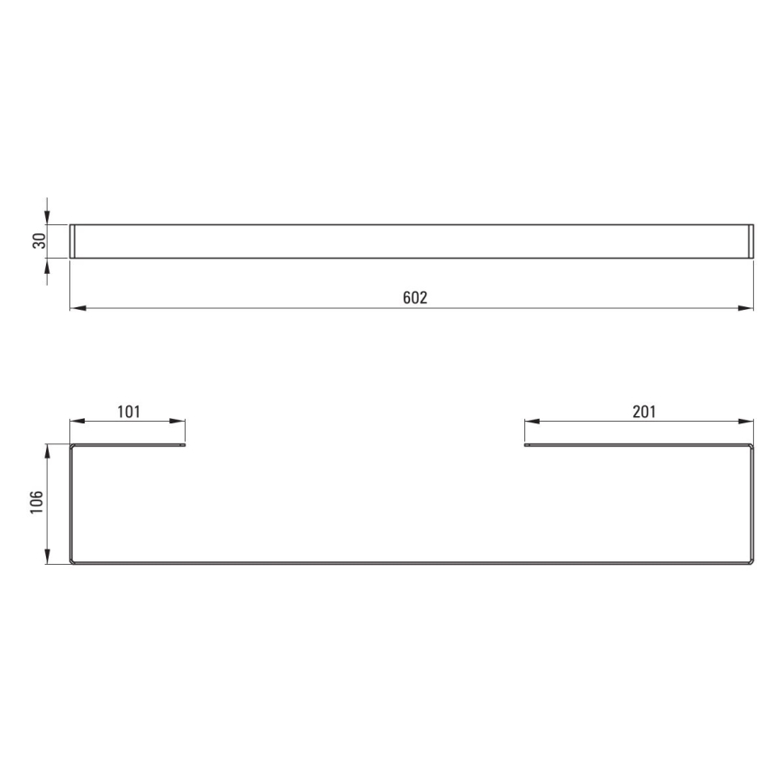 Deante ADM_A621 - Wandgemonteerde handdoekhouder MOKKO 60 cm wit