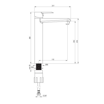 Deante BFC_020K - Wastafelmengkraan CORIO glanzend chroom
