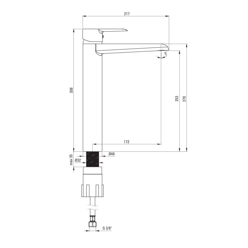 Deante BFC_020K - Wastafelmengkraan CORIO glanzend chroom