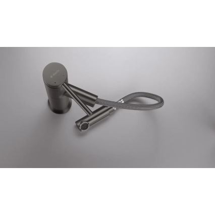 Deante BGE_D22M - Wastafelmengkraan met uittrekbare sproeier ORA 22,9 cm titaan