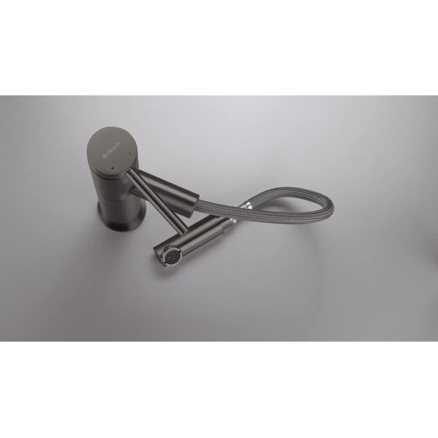 Deante BGE_D22M - Wastafelmengkraan met uittrekbare sproeier ORA 22,9 cm titaan
