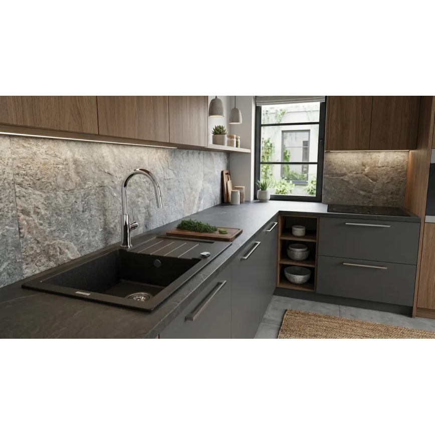 Deante BQJ_062M - Keukenkraan EVORA, glanzend chroom