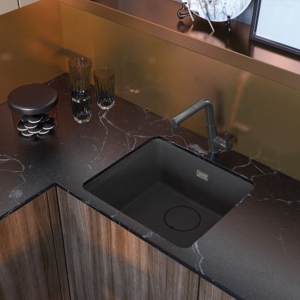 Deante BQS_D73M - Keukenmengkraan SILIA met uittrekbare uitloop, titaan