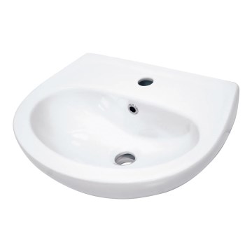 Deante CDJ_6U4W - Wandwastafel met kraangat JASMIN 45,7x36,4 cm keramiek/wit
